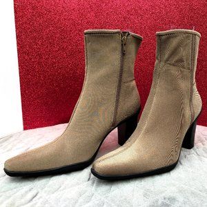 Gorgeous Tan Heeled Ankle Boots